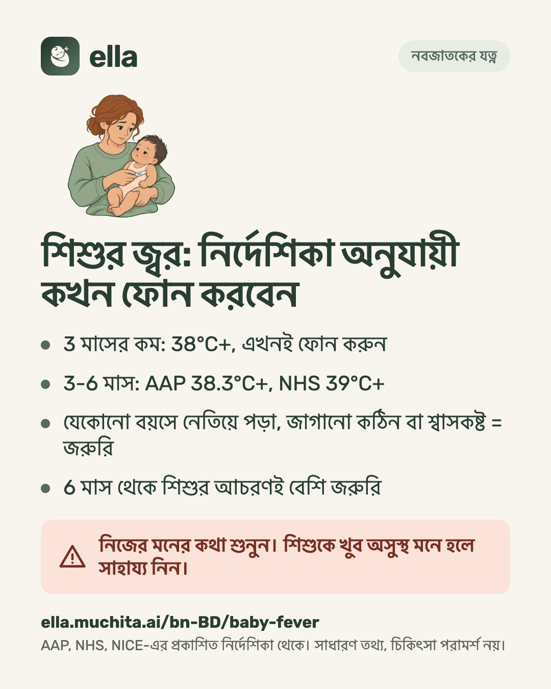 শিশুর জ্বর: নির্দেশিকা অনুযায়ী কখন ফোন করবেন