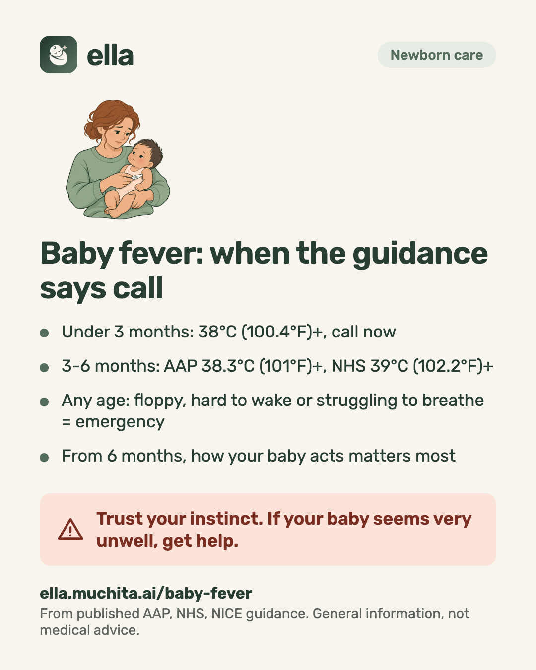 Baby fever: when the guidance says call