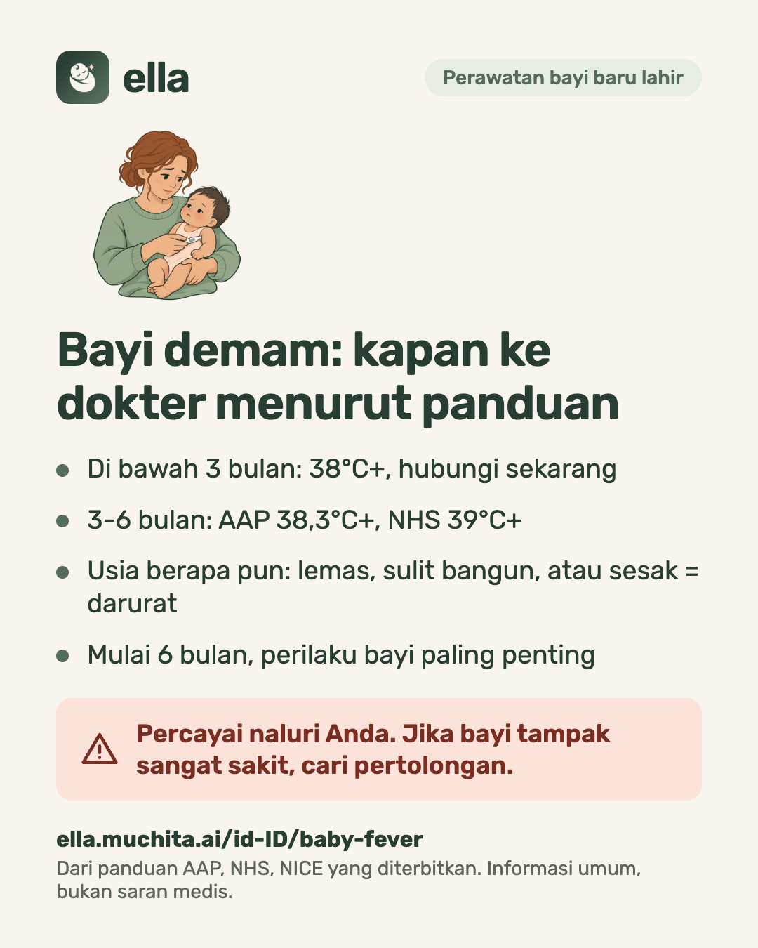 Bayi demam: kapan ke dokter menurut panduan
