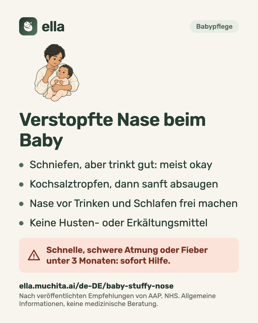 Verstopfte Nase beim Baby