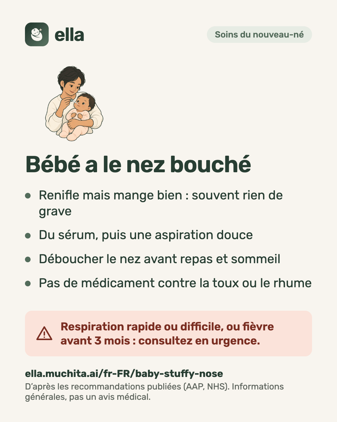Bébé a le nez bouché