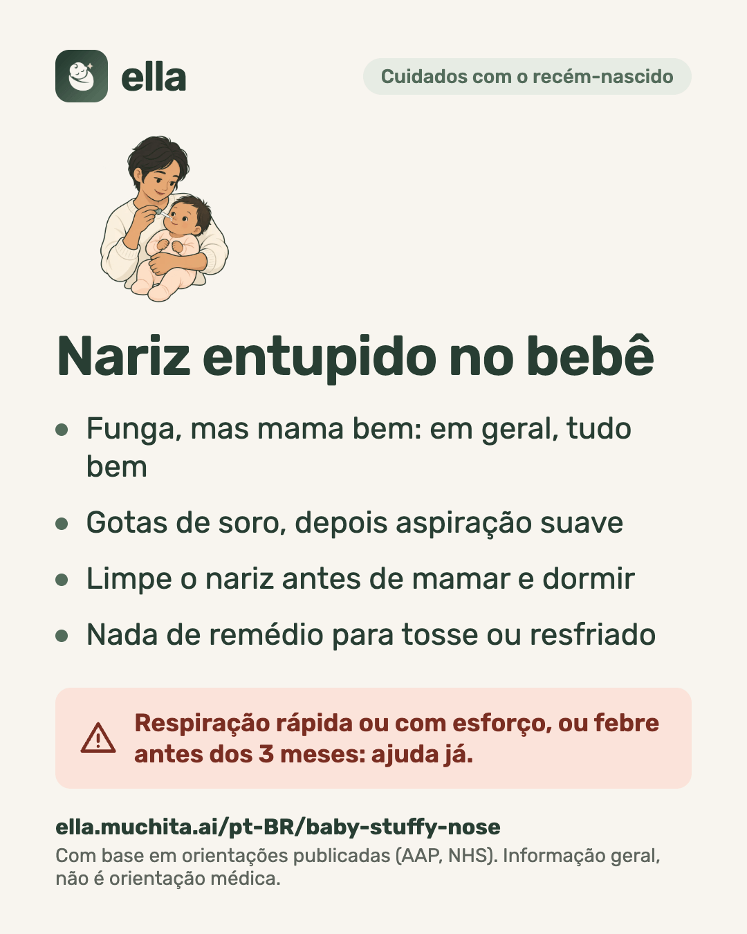 Nariz entupido no bebê