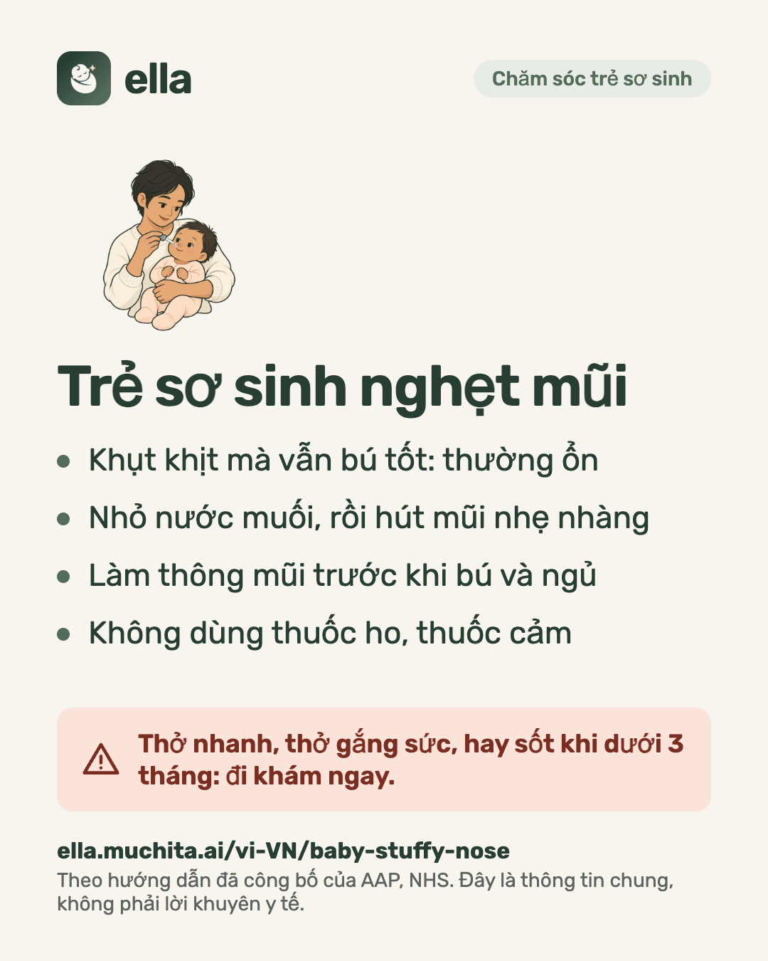 Trẻ sơ sinh nghẹt mũi