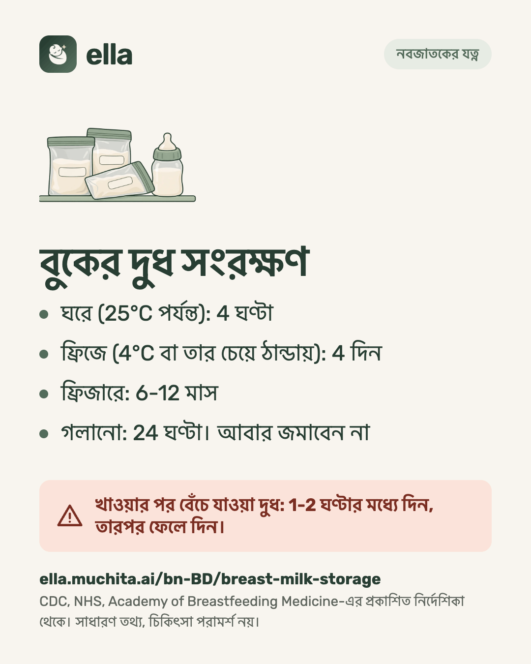 বুকের দুধ সংরক্ষণ