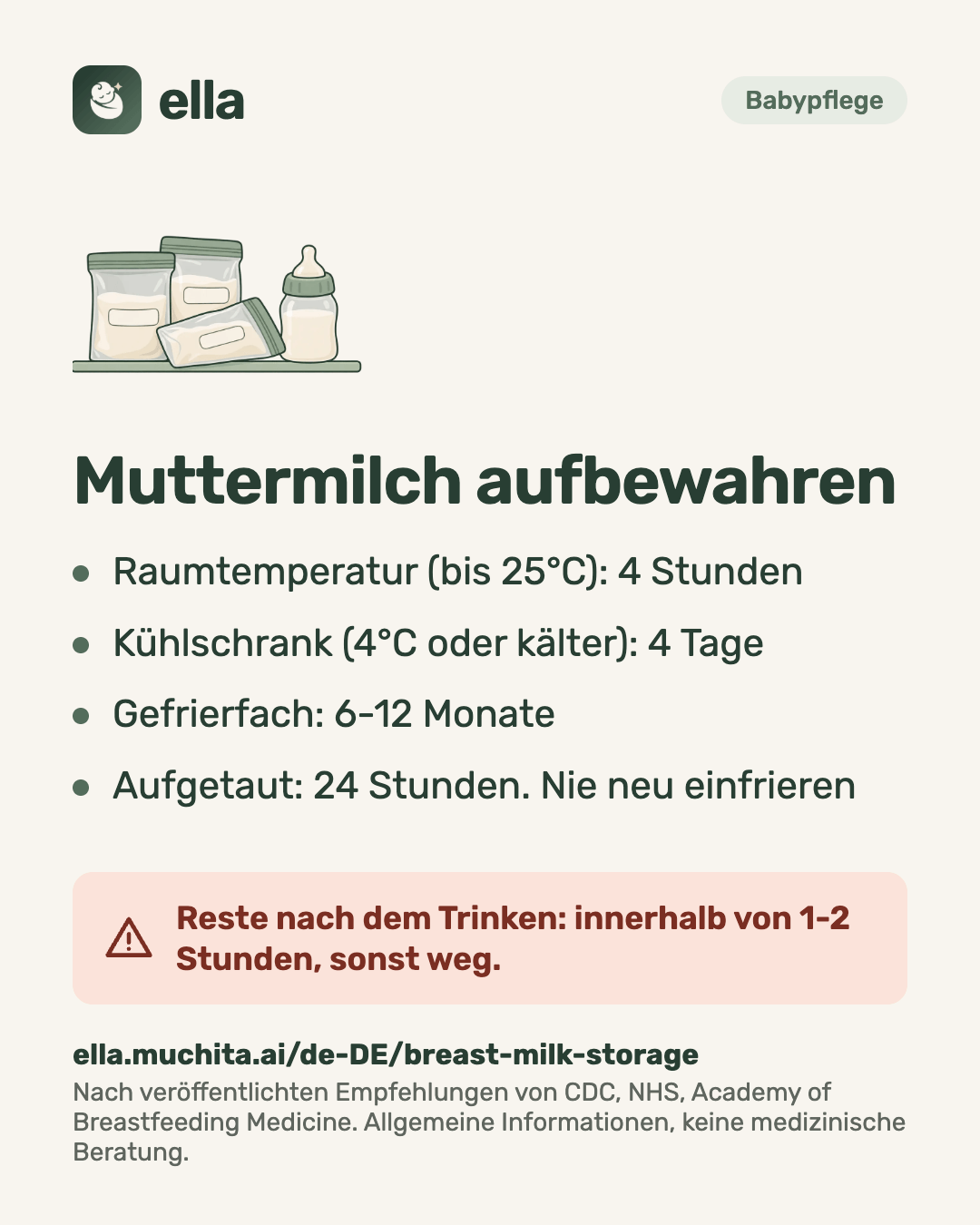 Muttermilch aufbewahren