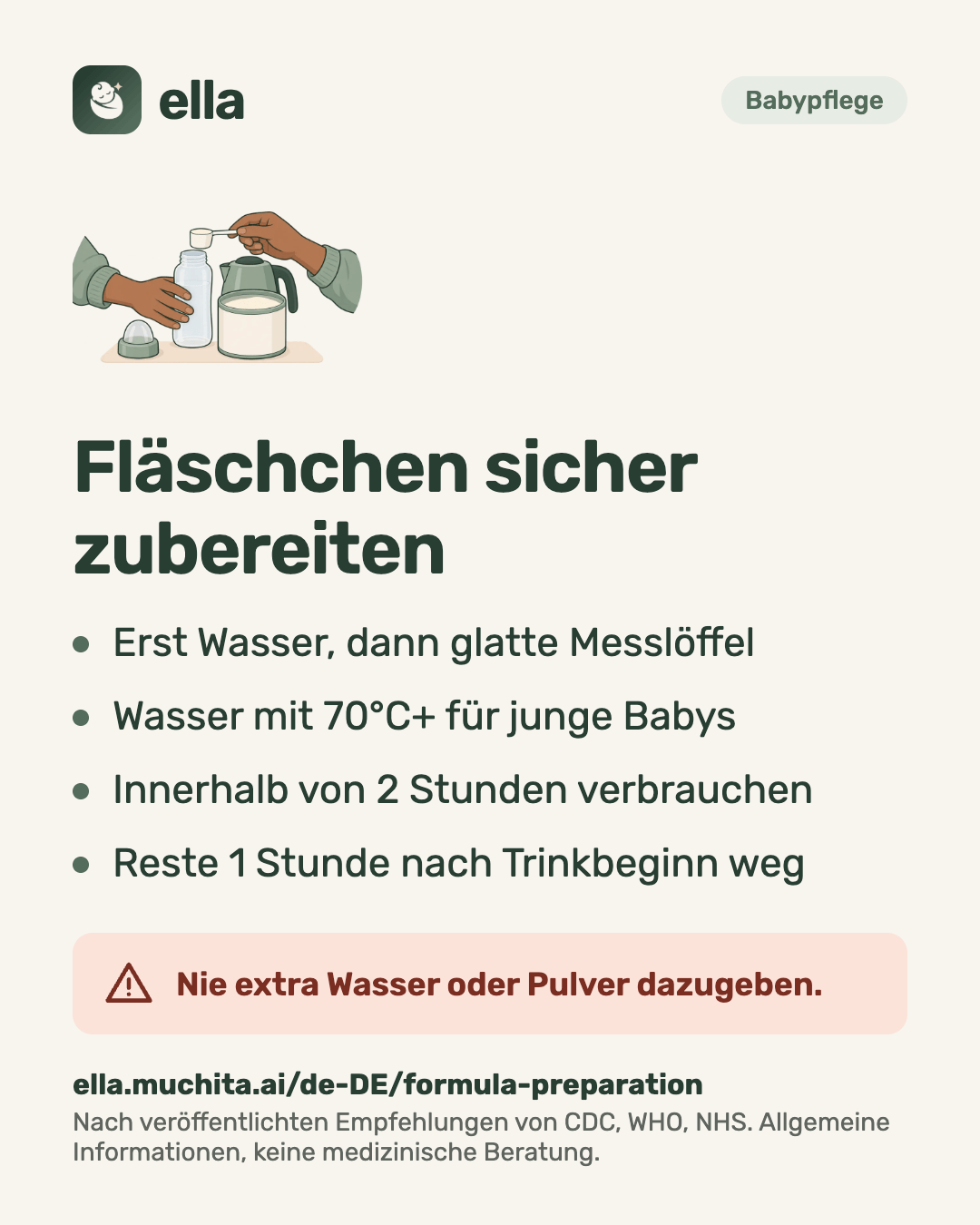 Fläschchen sicher zubereiten