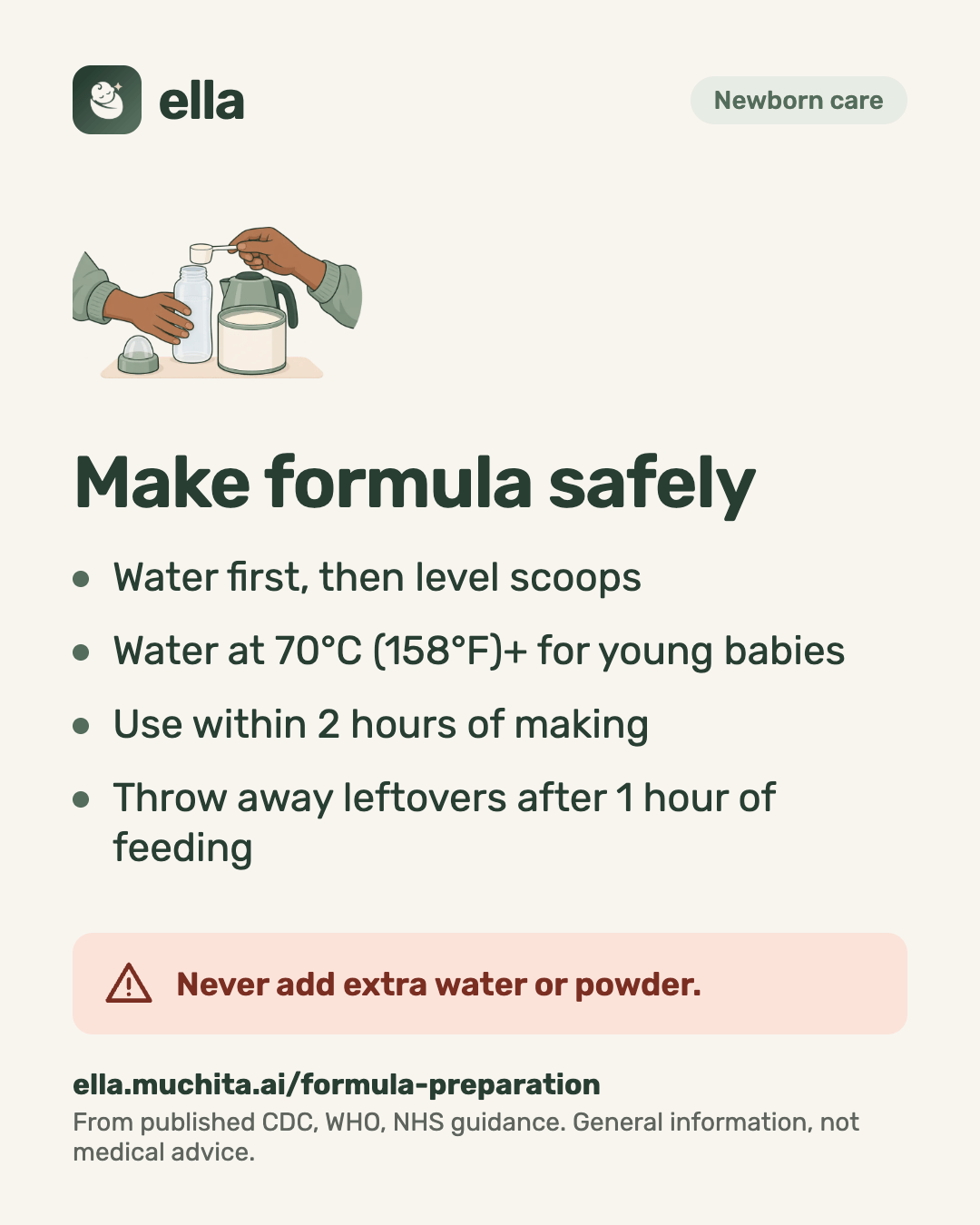 Make formula safely