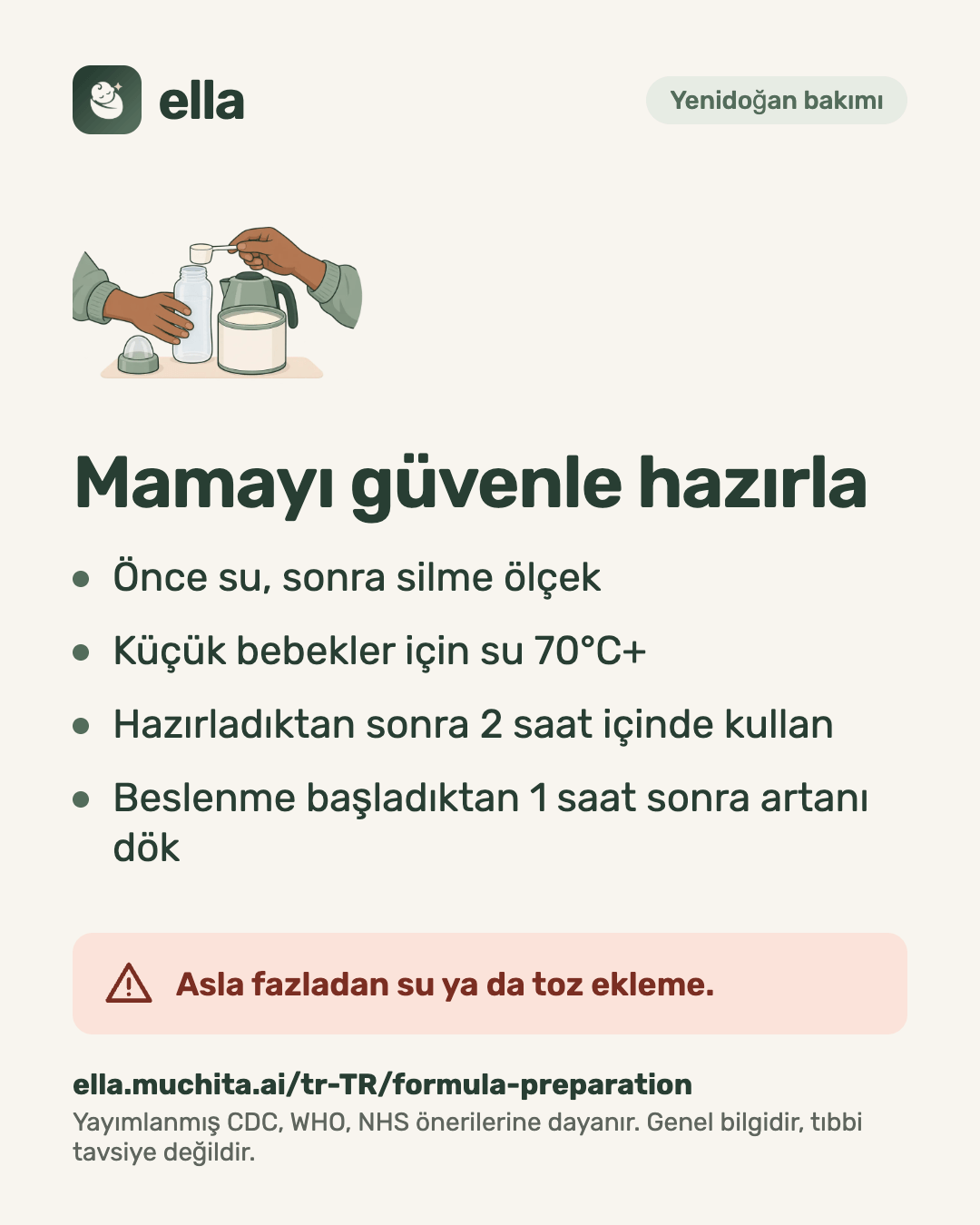 Mamayı güvenle hazırla