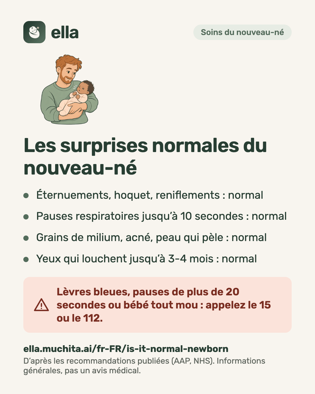 Les surprises normales du nouveau-né
