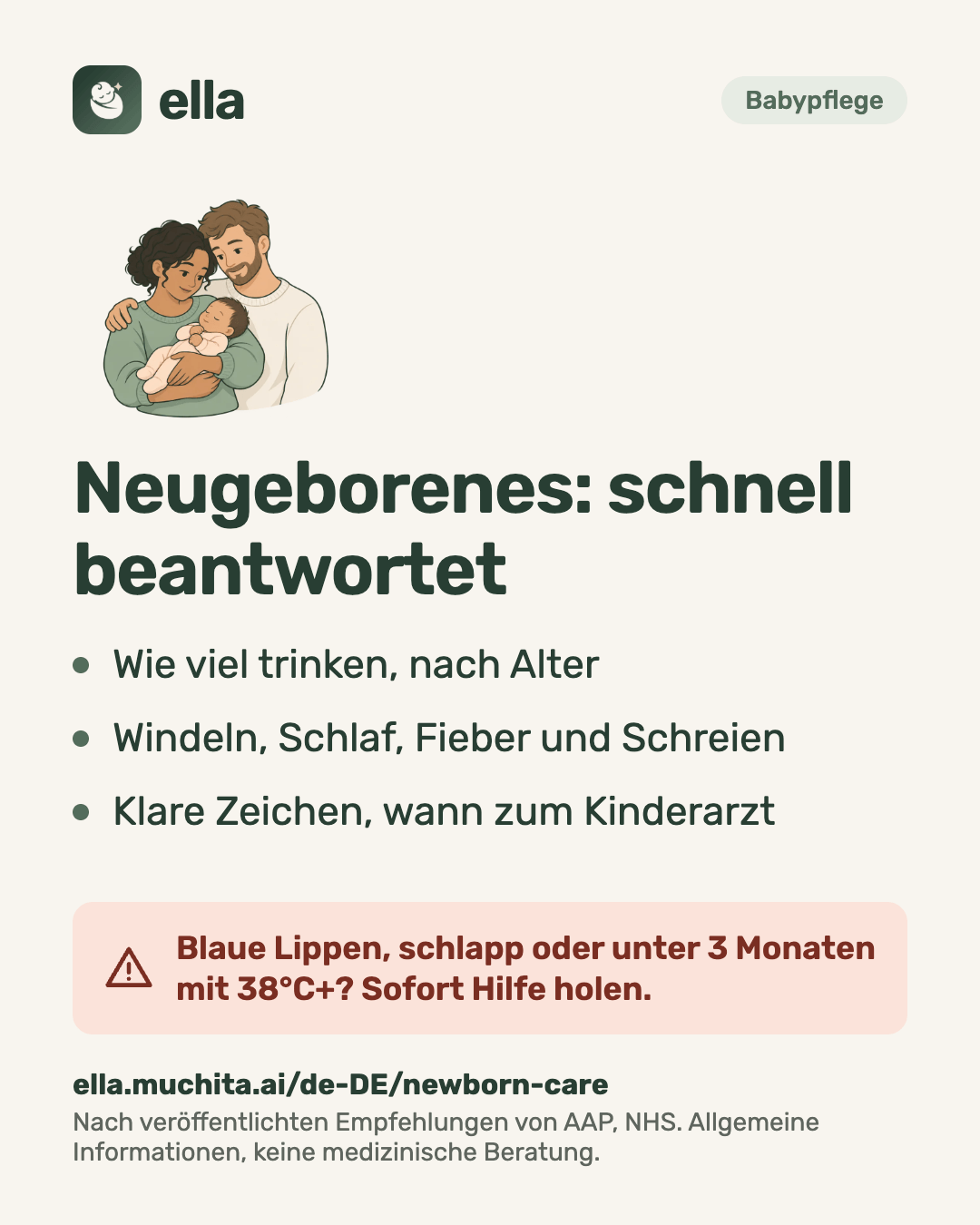 Neugeborenes: schnell beantwortet