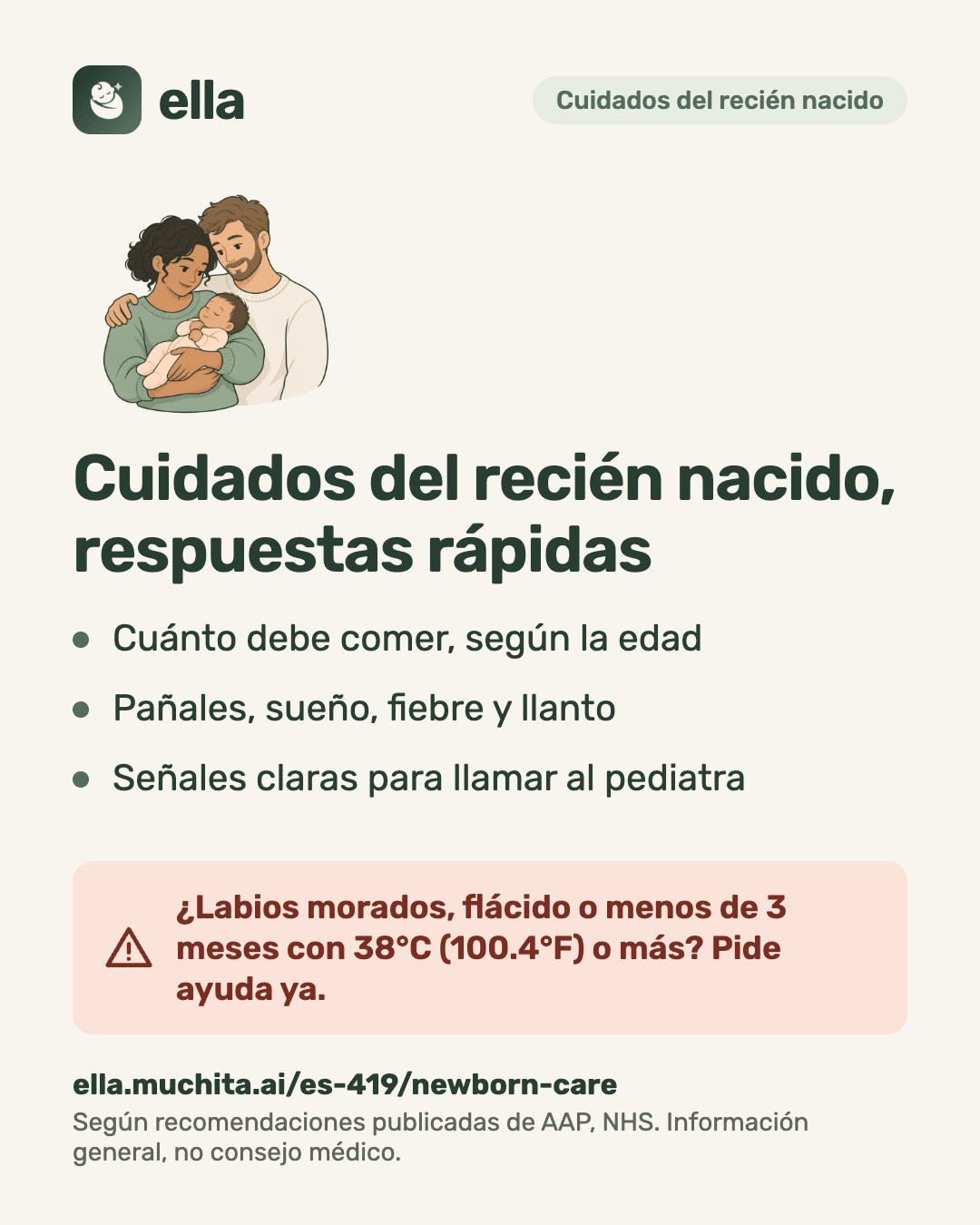 Cuidados del recién nacido, respuestas rápidas