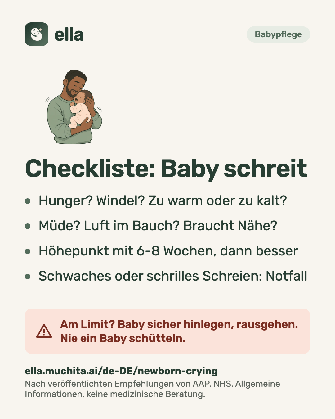 Checkliste: Baby schreit
