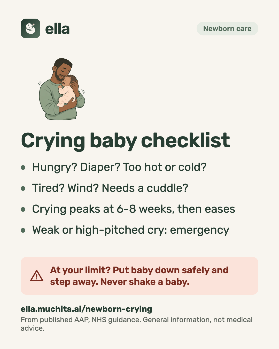 Crying baby checklist