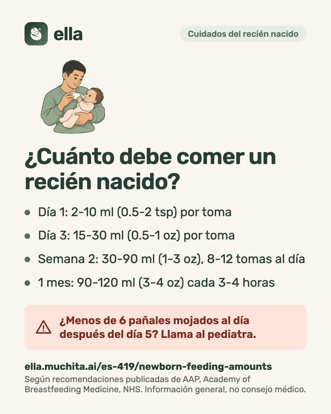 ¿Cuánto debe comer un recién nacido?
