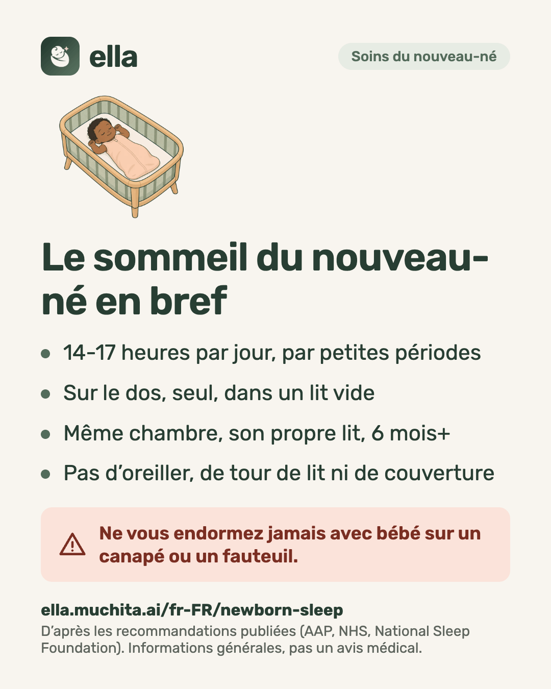 Le sommeil du nouveau-né en bref
