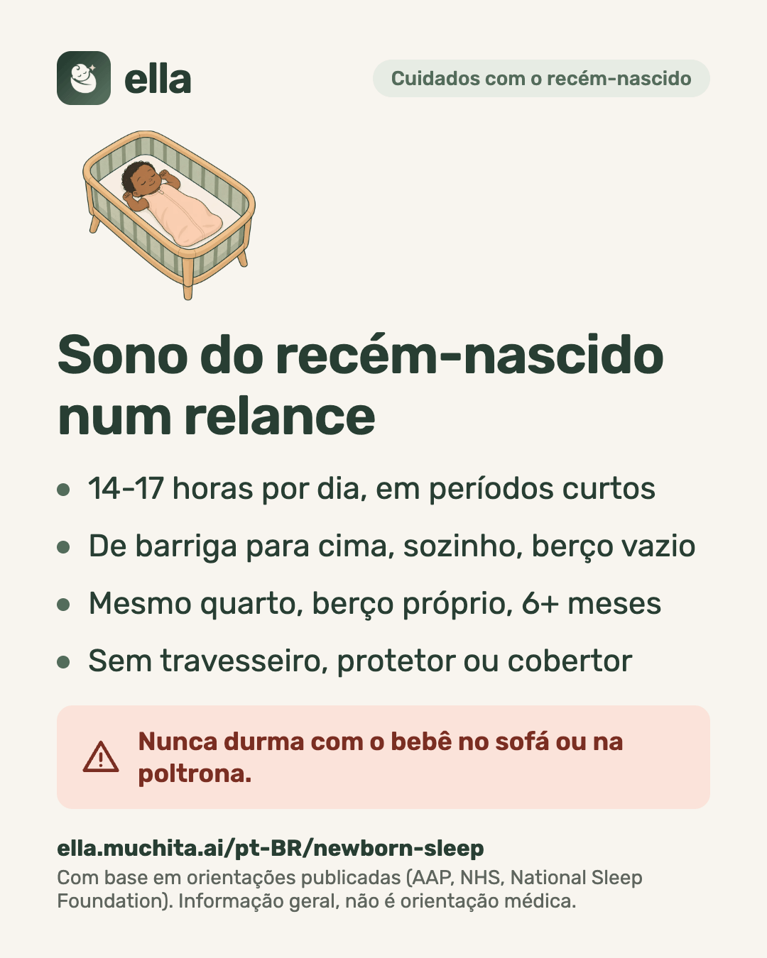 Sono do recém-nascido num relance
