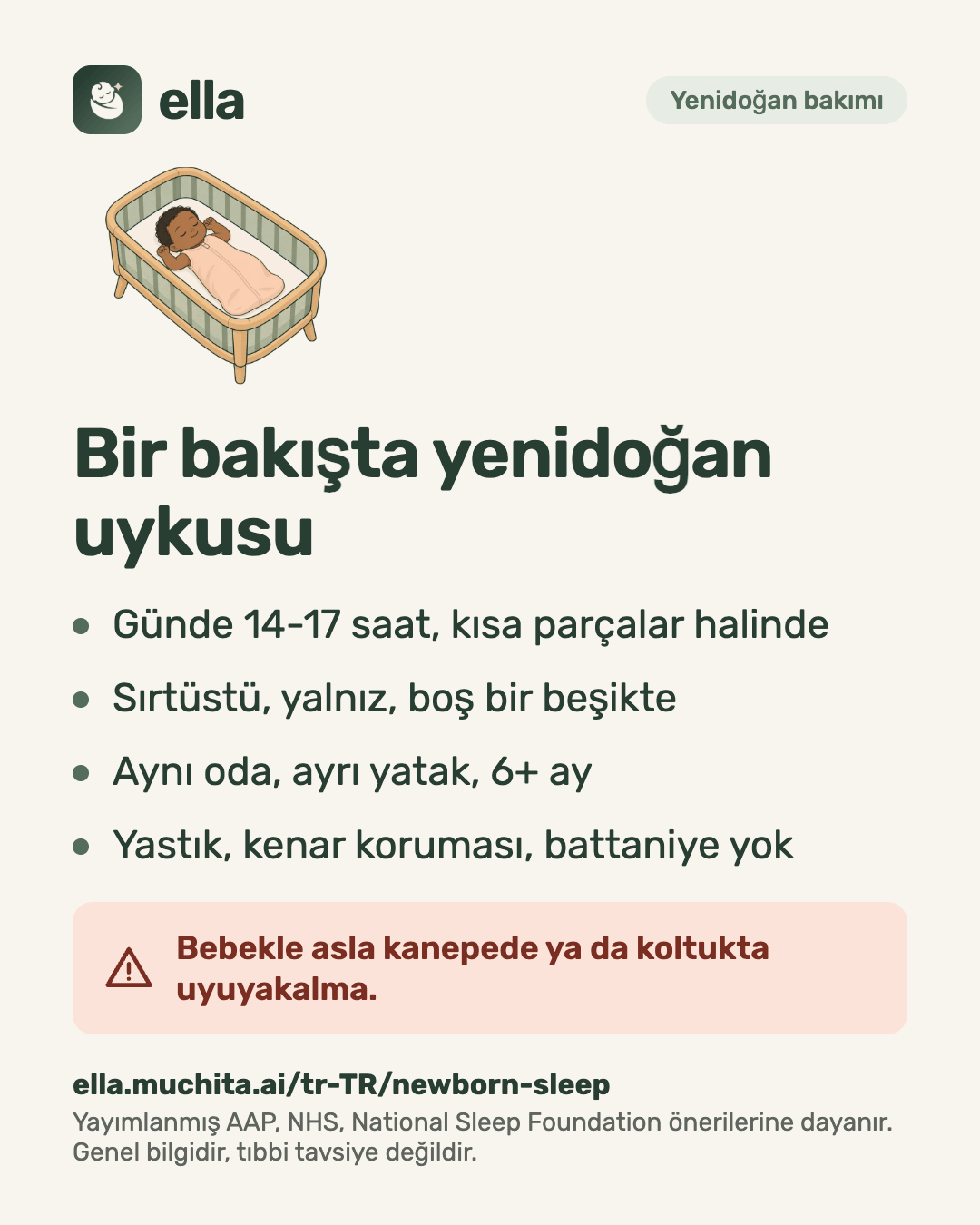 Bir bakışta yenidoğan uykusu