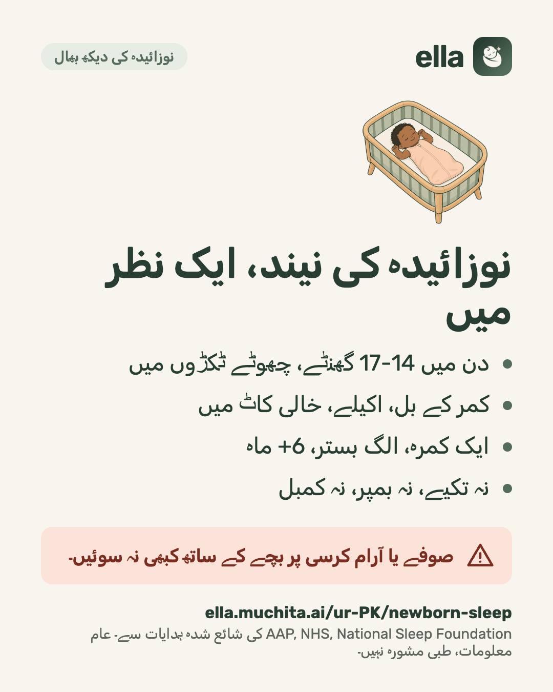 نوزائیدہ کی نیند، ایک نظر میں