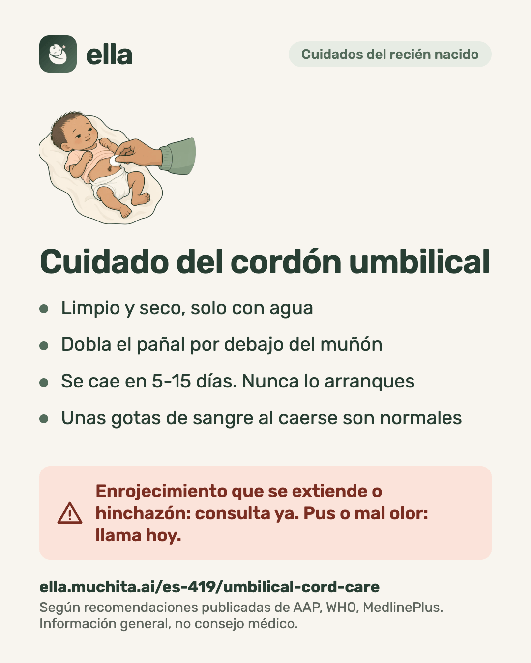Cuidado del cordón umbilical