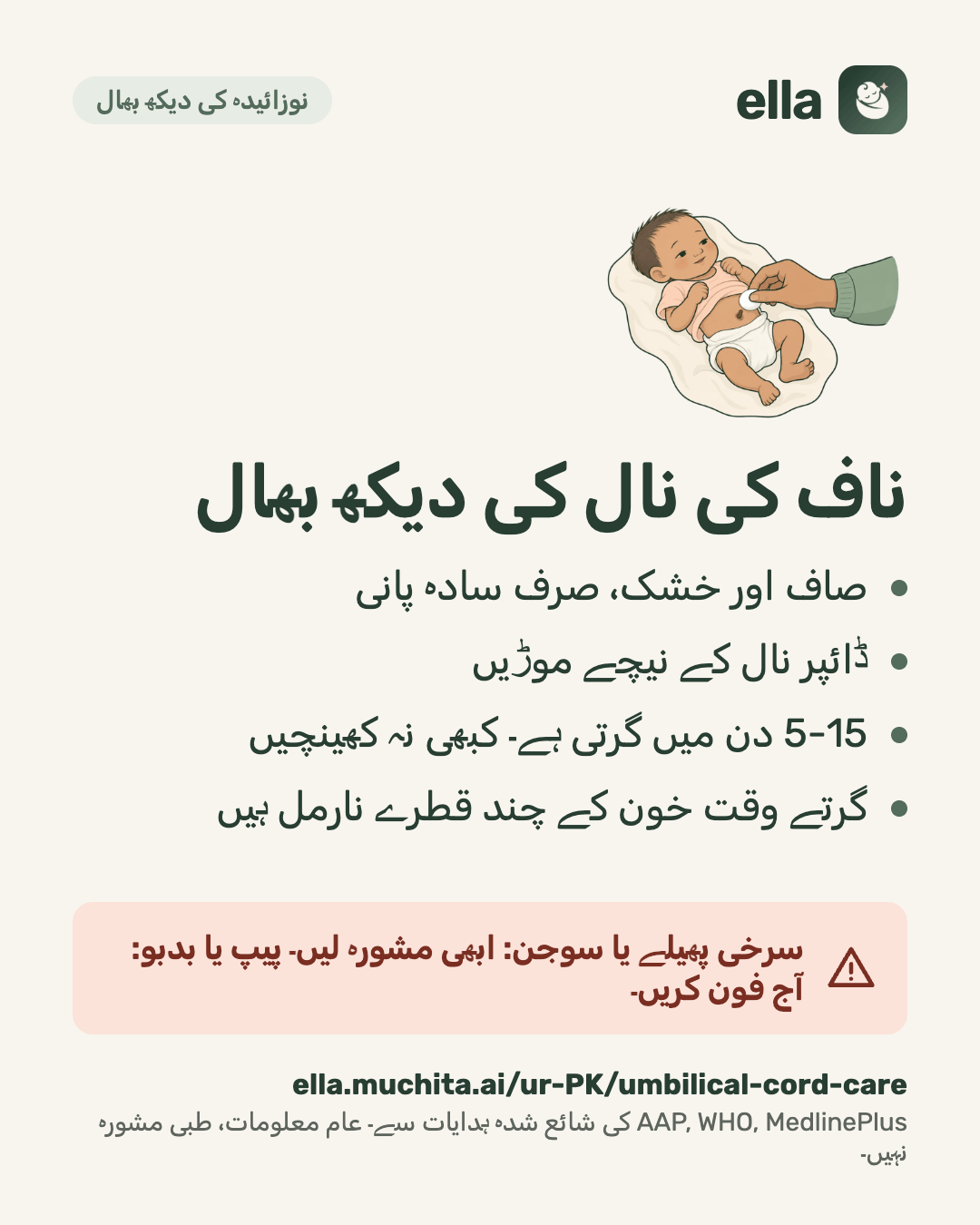 ناف کی نال کی دیکھ بھال