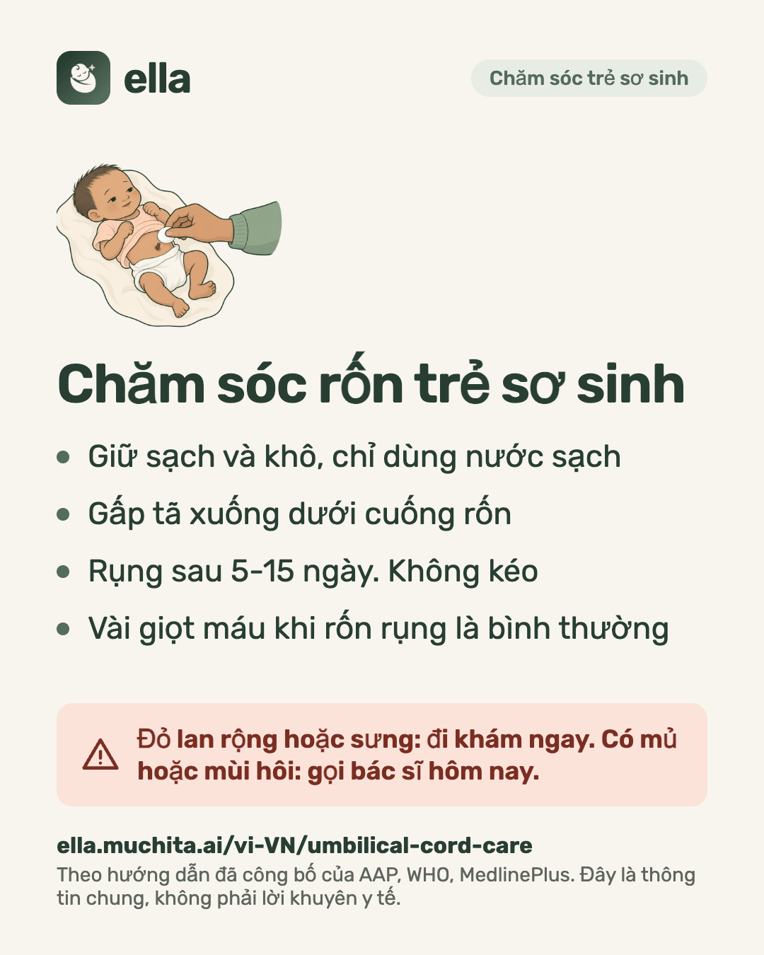 Chăm sóc rốn trẻ sơ sinh