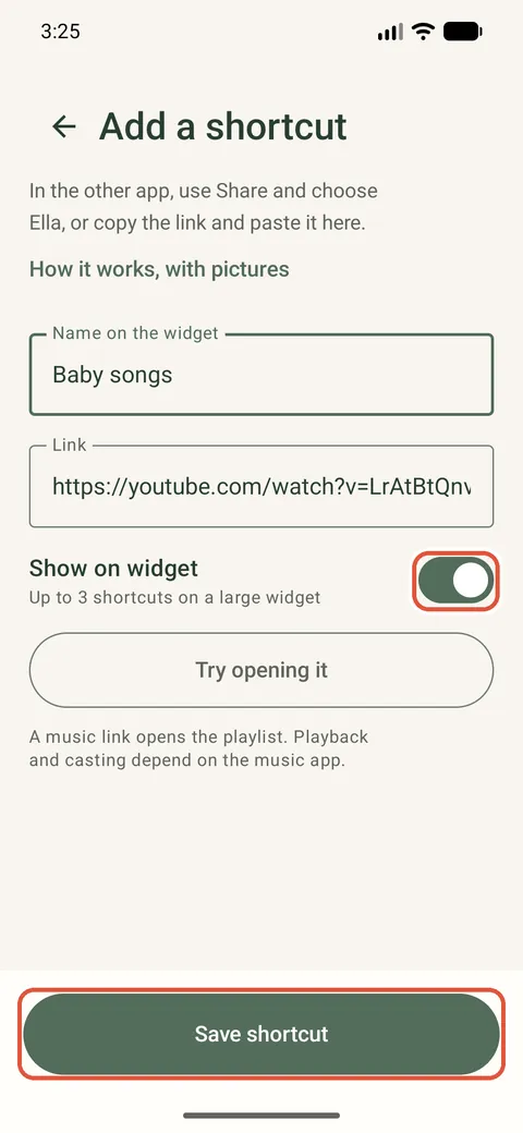 Android: 3. Check the name and save
