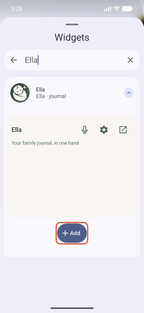 Android: 4. Make the Ella widget tall enough