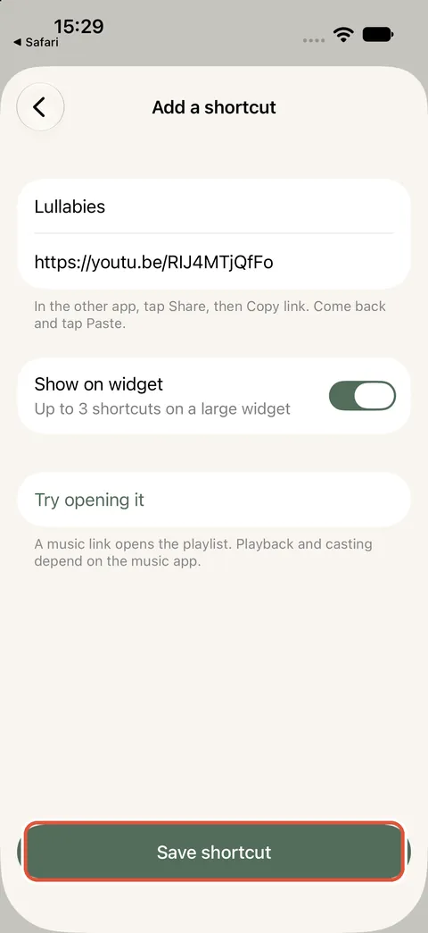 iPhone: 2. Paste it in Ella