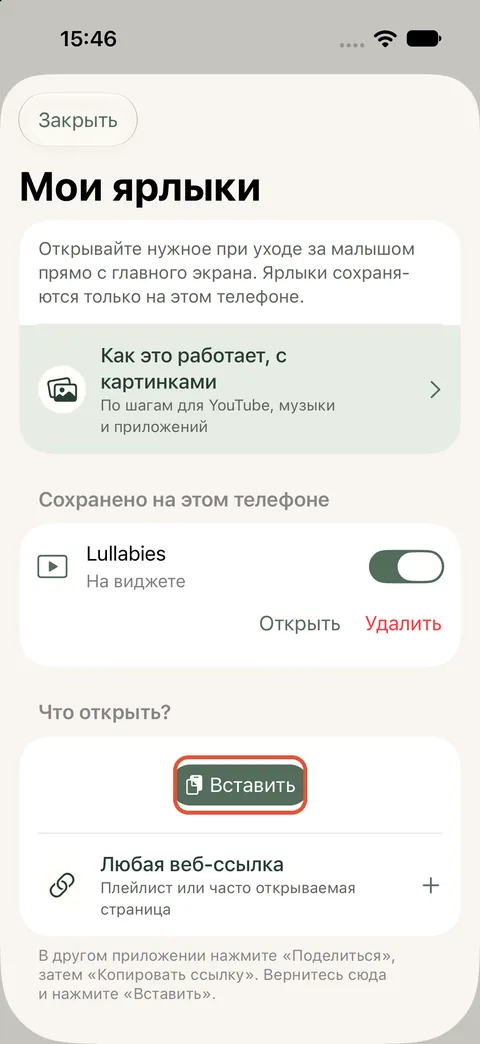 iPhone: 2. Вставьте её в Ella